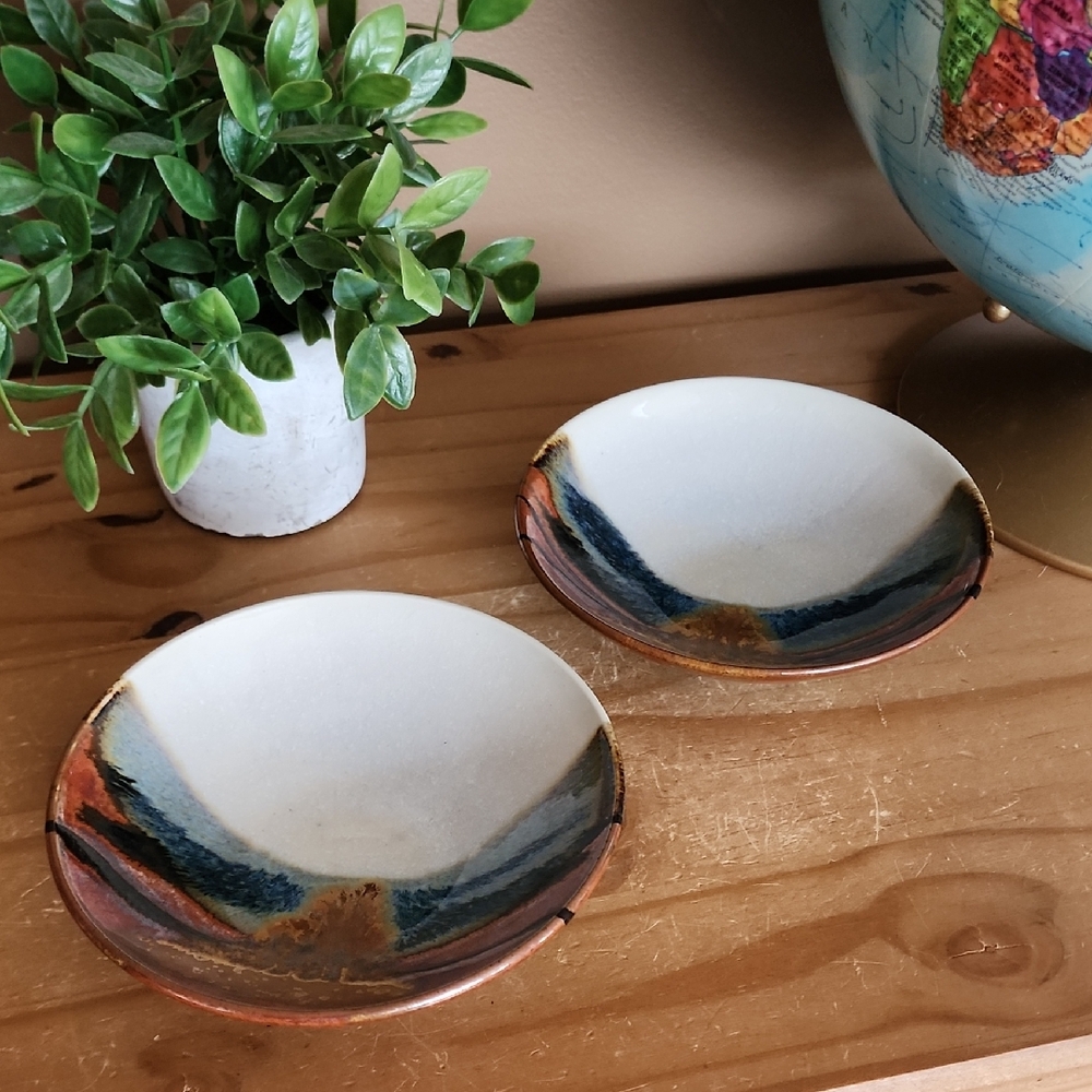 Artistic Ceramic Bowls with Multicolor Design